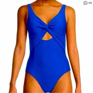 NWT DKNY size 8 Vibrant Blue One Piece swimwear